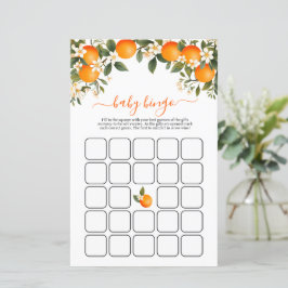 Lite Cutie Orange Baby Shower bingo-spel