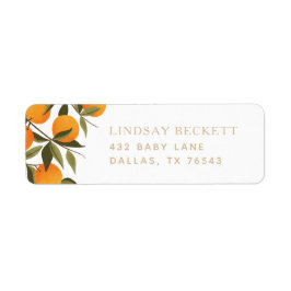 Lite Cutie Orange Baby Shower Returadress L Etikett