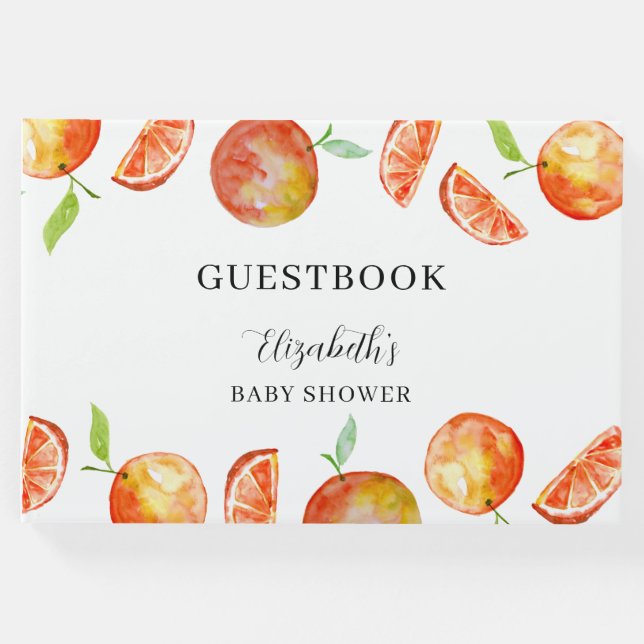 Lite Cutie på Orangen för babyskor Gästböcker (Framsida)