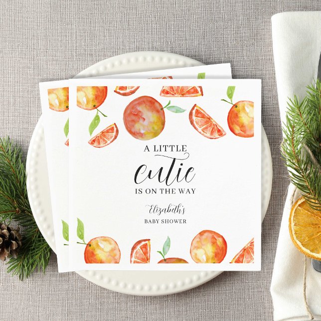 Lite Cutie på Orangen för babyskor Pappersservett (Skapare uppladdad)