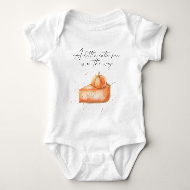 "Lite cutie paj är på väg" babydusch T Shirt (Framsida)