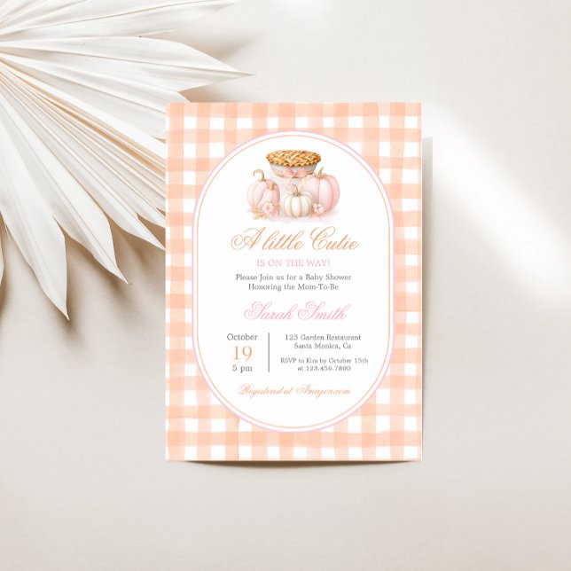 Lite Cutie Paj Baby Shower Girl Inbjudningar (Skapare uppladdad)