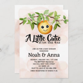 Lite cutik är på väg att få en enkel babydusch inbjudningar