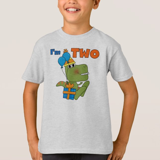 Lite Dino 2nd födelsedagTshirts och gåvor Tee (Framsida)