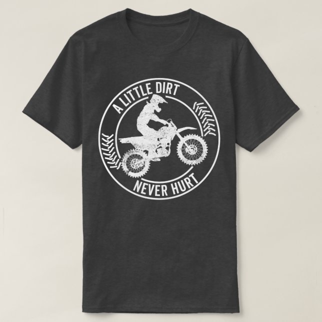 Lite Dirt Ontr aldrig motocross Motorcycle Dirt T Shirt (Design framsida)