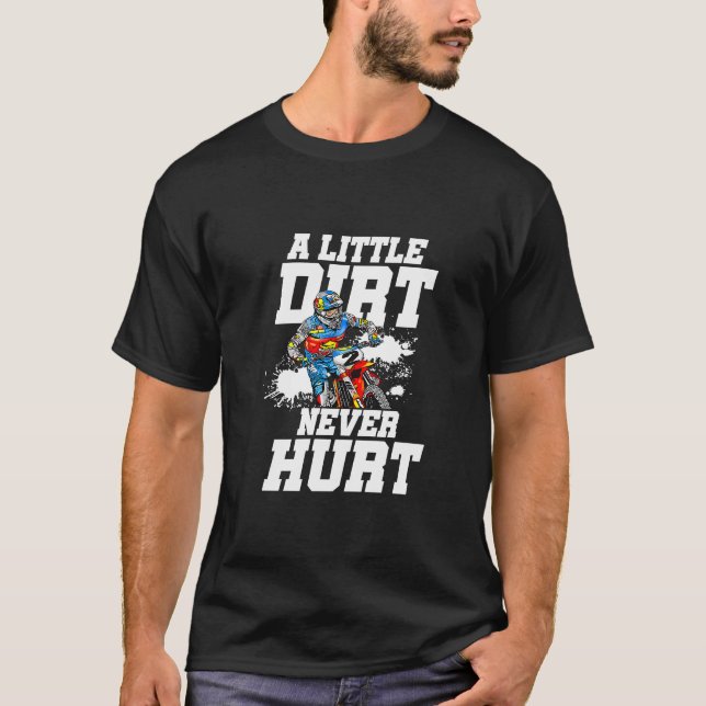 Lite Dirt Ontr aldrig motocross Motorcycle Dirt T Shirt (Framsida)