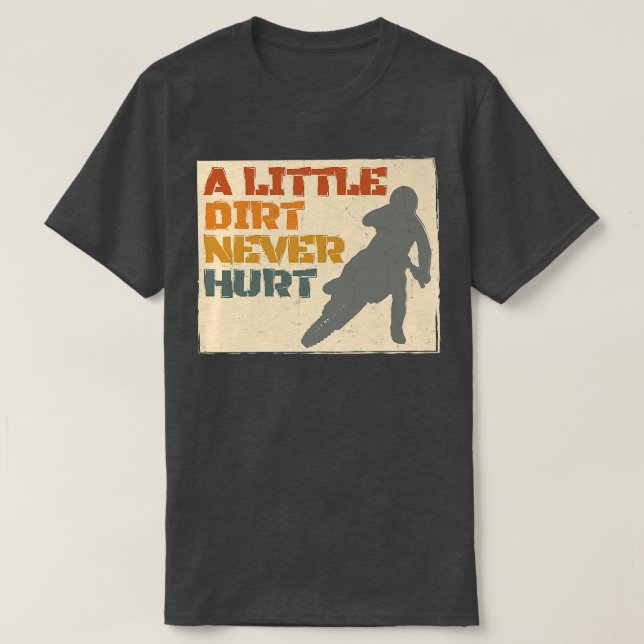Lite Dirt Ontr aldrig motorcykliska Biker i Motocr T Shirt (Design framsida)
