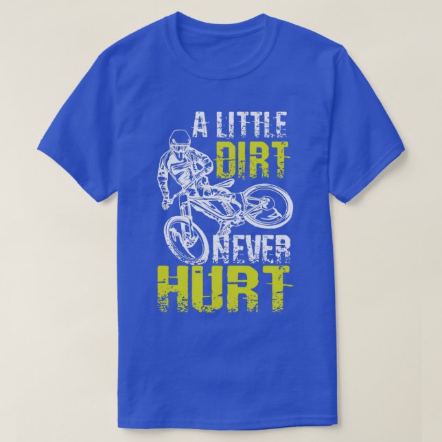 Lite Dirt Ontr aldrig Mountain Bike T Shirt (Design framsida)