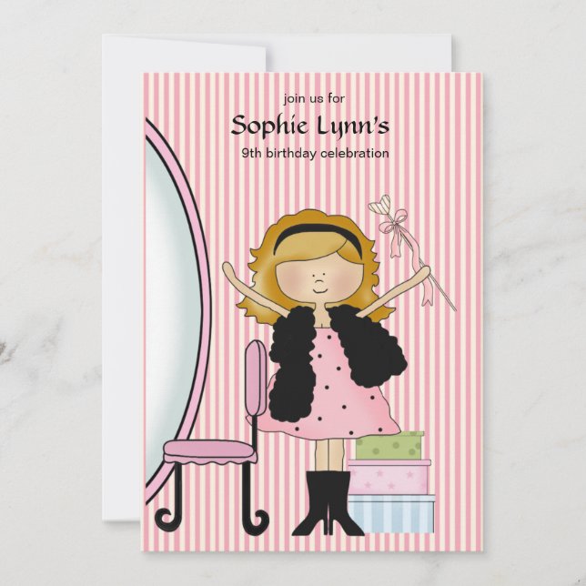 Lite Divafödelsedaginbjudan Inbjudningar (Framsida)