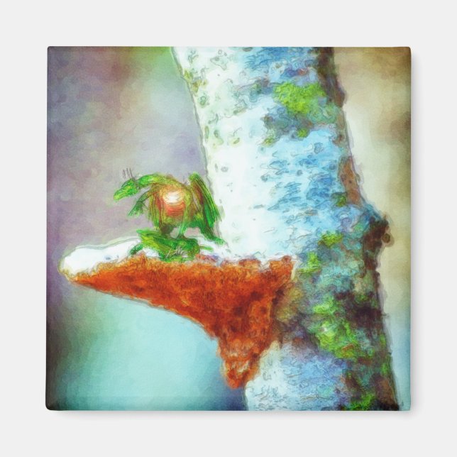 Lite dragon Sleeps Magnet (Framsidan)