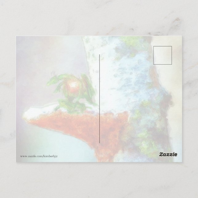 Lite dragon Sleeps Vykort (Baksida)