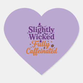 Lite elak, helt kaffedriven hjärtformat klistermärke