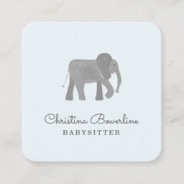 Lite elefant fyrkantigt visitkort