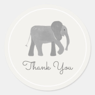 Lite elefant runt klistermärke
