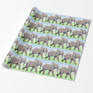 Lite elefantmålning presentpapper
