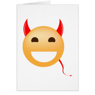 Lite Emoji djävulen Hälsningskort