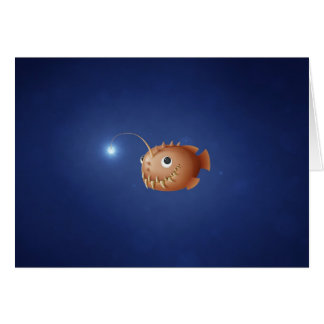Lite en Anglerfish Hälsningskort