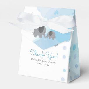 Lite en baby shower för jordnötelefantpojke presentaskar