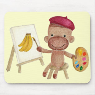 Lite en konstnär Socky sock monkey Mousepad Musmatta