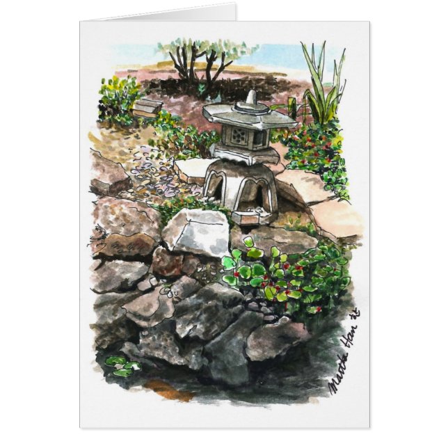 lite en pagoda hälsningskort (Framsidan)