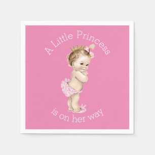 Lite en rosa för Princess baby shower Pappersservett