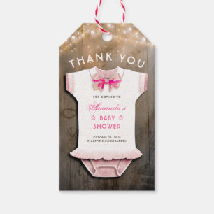 Lite ett tack för Princess baby shower Presentetikett