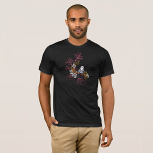 Lite fågel med blommor t shirt