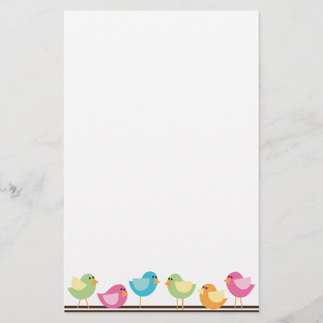 Lite fåglar brevpapper (Framsida)