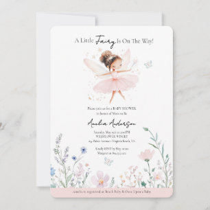 Lite Fairy är på Way Wildblomma Inbjudningar