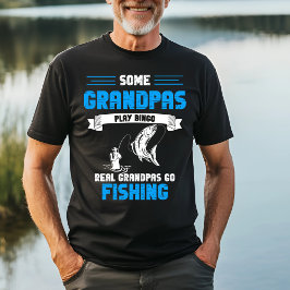 Lite farfar Play Bingo, riktigt farfar Go Fishing T Shirt