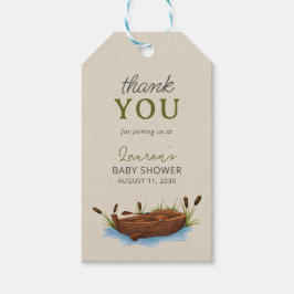 Lite Fisherman Tack Script Baby Shower Presentetikett