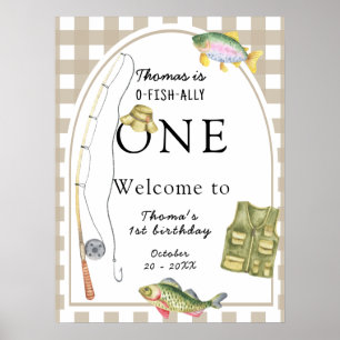 Lite fiskares Födelsedagsfest välkommen Poster