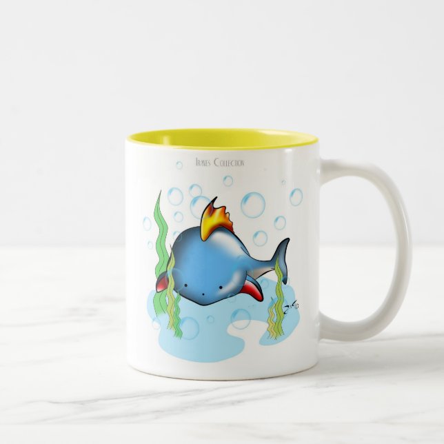 Lite fiskmugg Två-Tonad mugg (Höger)