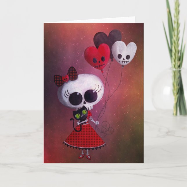 Lite flicka för Fröcken dödvalentin Helgkort (Framsida)