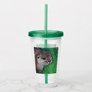 Lite floduttermålning take away mugg