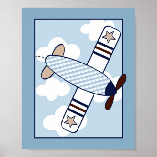 Lite flygplans väggkonst för barnkammare