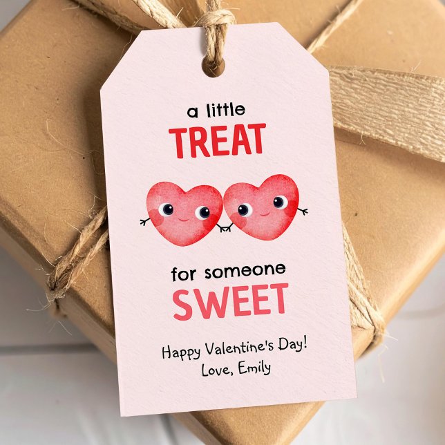 Lite för att behandla nån söt liten hjärtan presentetikett (Skapare uppladdad)
