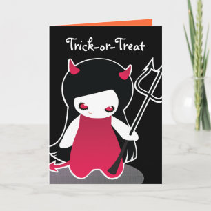 Lite för barn för djävulenHalloween kort