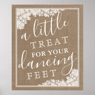 Lite för ditt danande Feet Bröllop-tecken Poster
