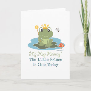 Lite för födelsedaghälsning för Prince Groda 1st Kort