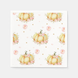 Lite för servettbaby shower för pumpa papper pappersservett
