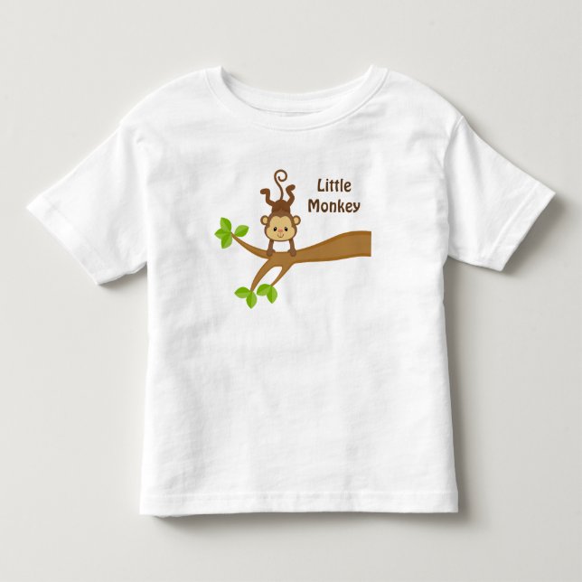 Lite för småbarnbra för apa beställnings- Jersey T-shirt (Framsida)