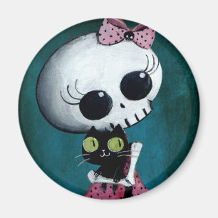 Lite Fröcken död - Halloween skönhet Magnet