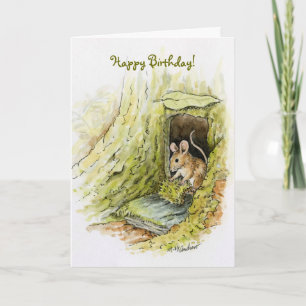 Lite Fröcken mus - grattis på födelsedagen Kort