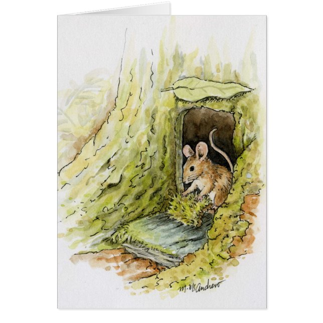 Lite Fröcken mus Hälsningskort (Framsidan)