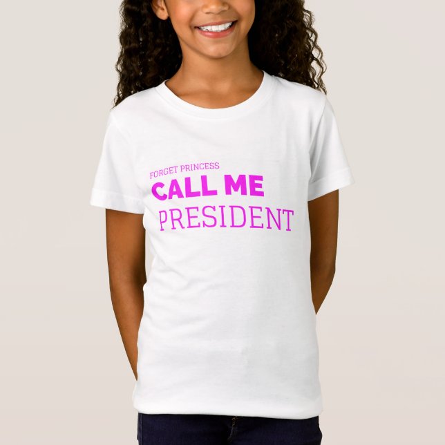 Lite Fröcken presidentt-skjorta T-shirt (Framsida)