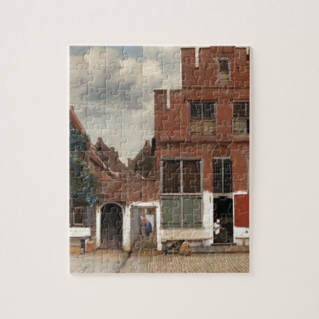 Lite gatan av Johannes Vermeer Pussel (Vertikal)