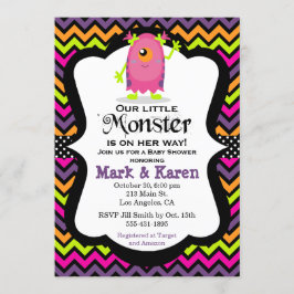 Lite gigantisk Halloween baby showerinbjudan Inbjudningar