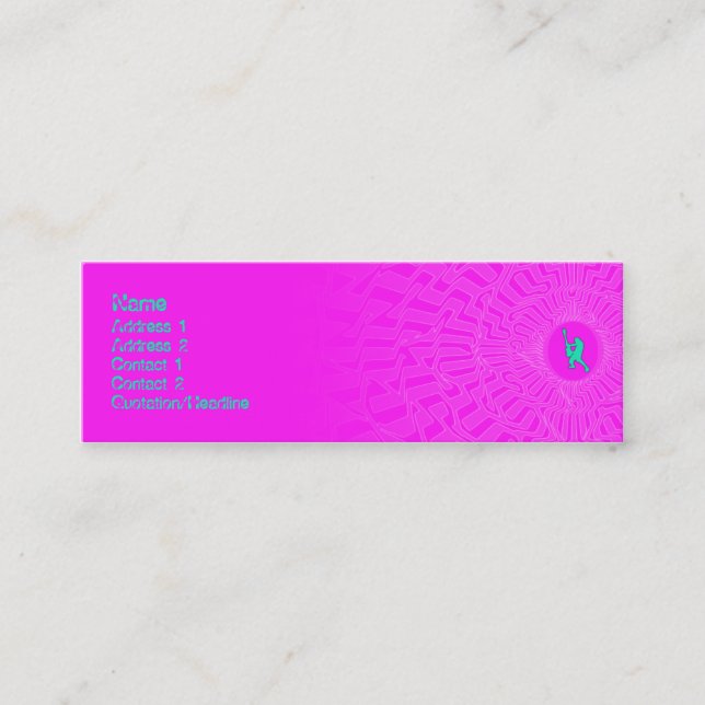 Lite gitarrman - smala mini visitkort (Framsida)