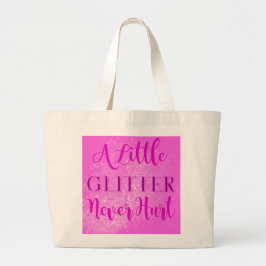 Lite Glitter Ontr aldrig tote Bag Jumbo Tygkasse